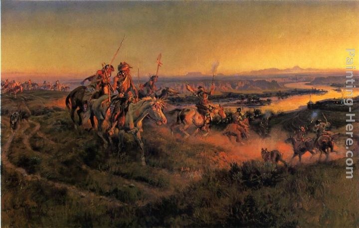 Charles Marion Russell The Salute of the Robe Trade